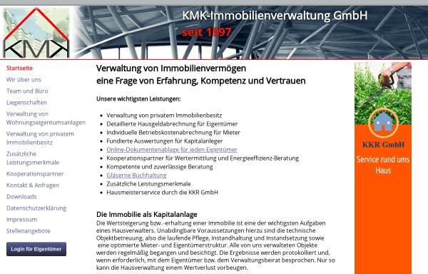 Vorschau von kmk-immobilienverwaltung.de, KMK Buchhaltung und Immobilienverwaltung