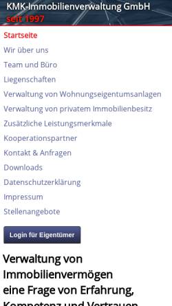 Vorschau der mobilen Webseite kmk-immobilienverwaltung.de, KMK Buchhaltung und Immobilienverwaltung