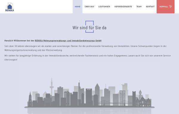 Vorschau von www.renika.de, Renika Wohnungsverwaltungs- und Immobilienbetreuungsgesellschaft mbH