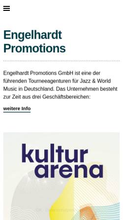 Vorschau der mobilen Webseite www.engelhardt-promotions.com, Engelhardt Promotions GmbH