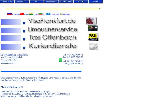 Vorschau von www.visafrankfurt.de, Visa-Service