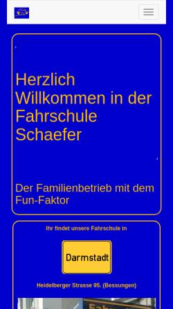 Vorschau der mobilen Webseite www.zu-fuss-gehen-a.de, Fahrschule Schaefer