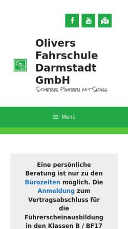 Vorschau der mobilen Webseite www.olivers-fahrschule-darmstadt.com, Olivers Fahrschule Darmstadt GmbH