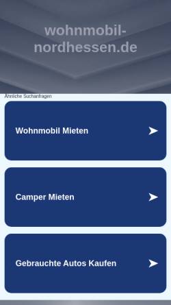 Vorschau der mobilen Webseite www.wohnmobil-nordhessen.de, Wohnmobilvermietung Holiday Mobil
