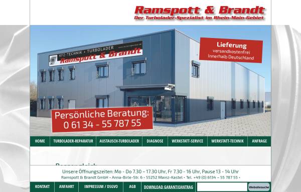 Vorschau von www.turboreparatur.de, Ramspott & Brandt GbR