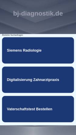 Vorschau der mobilen Webseite www.bj-diagnostik.de, bj-diagnostik GmbH