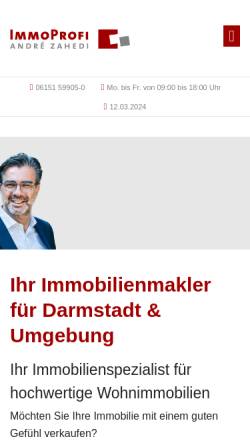 Vorschau der mobilen Webseite www.immoprofi-zahedi.de, Immoprofi Andre Zahedi e.K.