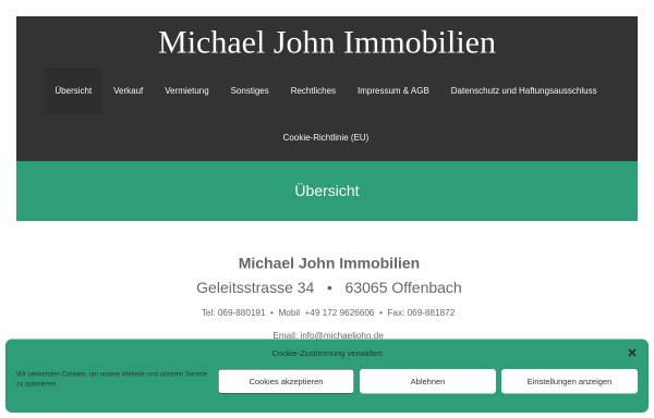 Vorschau von www.michaeljohn.de, Michael John Immobilien