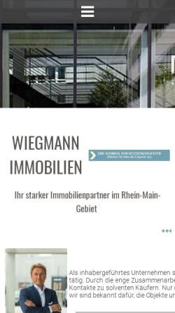 Vorschau der mobilen Webseite www.immobilien-wiegmann.de, Wiegmann Immobilien