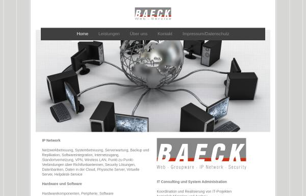 Vorschau von www.baeck.de, Baeck Web-Service