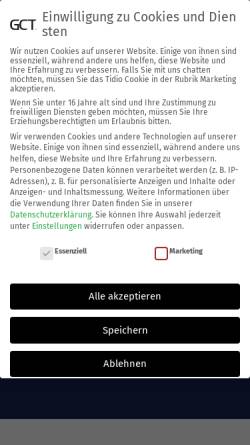 Vorschau der mobilen Webseite www.gct.de, GCT Bad Homburg