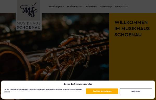 Vorschau von www.musik-schoenau.de, Musikhaus Schoenau