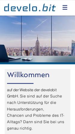 Vorschau der mobilen Webseite www.develobit.de, DeveloBIT