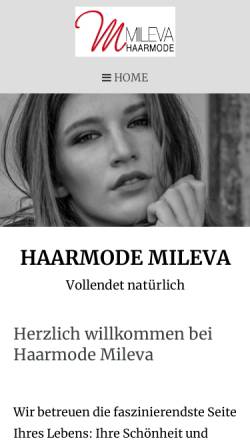 Vorschau der mobilen Webseite www.haarmode.de, Friseurmeister Mileva Pospiech