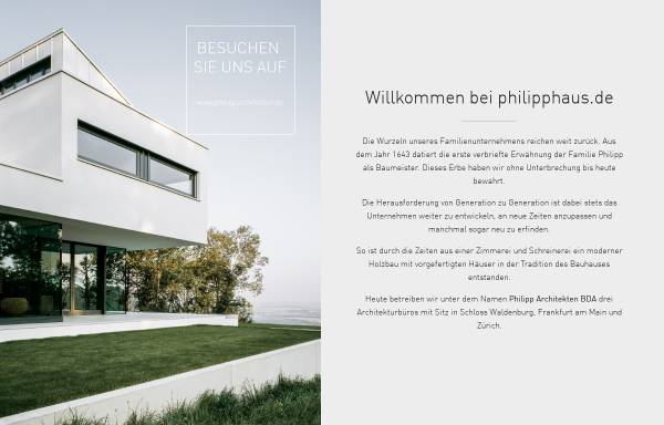 Vorschau von www.philipphaus.de, Baukunst Philipphaus