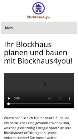 Vorschau der mobilen Webseite www.blockhaus4you.de, Blockhaus4you OÜ