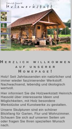Vorschau der mobilen Webseite www.holzwerkstatt-hassold.de, Holzwerkstatt Heinrich Hassold