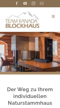 Vorschau der mobilen Webseite www.team-kanadablockhaus.de, Team Kanadablockhaus GmbH