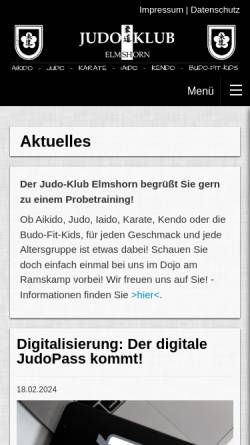 Vorschau der mobilen Webseite judo-klub.de, Judo-Klub Elmshorn e.V.