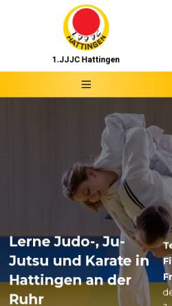 Vorschau der mobilen Webseite www.judo-hattingen.de, 1. Hattinger Judo- und Jiu-Jitsu-Club 1954 e.V.