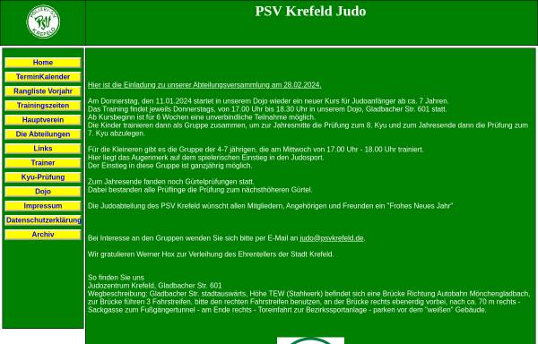 Vorschau von www.psvkrefeldjudo.de, PSV Krefeld