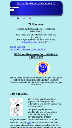 Vorschau der mobilen Webseite www.siegburgerjudoclub.de, Siegburger Judo Club