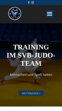 Vorschau der mobilen Webseite www.svb-judo.de, SV Brackwede e.V.