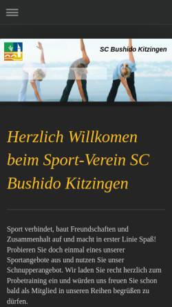 Vorschau der mobilen Webseite www.judo-kitzingen.de, Bushido Kitzingen