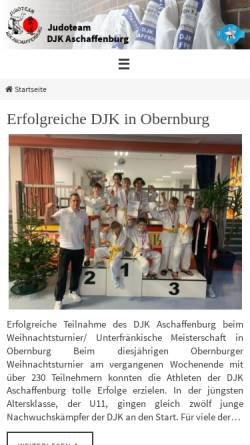 Vorschau der mobilen Webseite www.judo-aschaffenburg.de, DJK Aschaffenburg