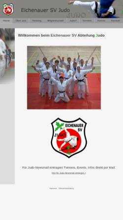 Vorschau der mobilen Webseite www.judo-eichenau.de, Eichenauer SV Judo