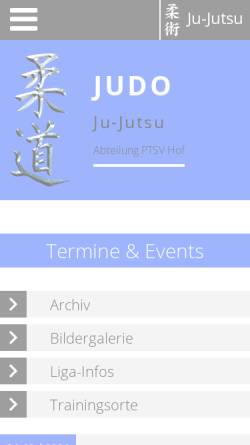 Vorschau der mobilen Webseite www.judo-hof.de, Judo Hof