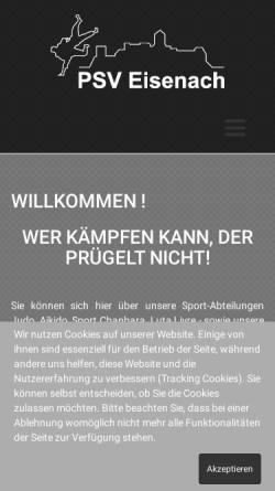 Vorschau der mobilen Webseite www.psv-eisenach.de, Judo im Polizeisportverein Eisenach