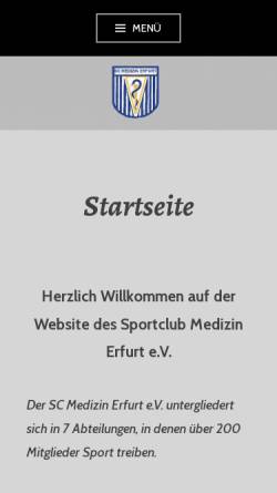 Vorschau der mobilen Webseite www.sc-medizin-erfurt-judo.de, SC Medizin Erfurt