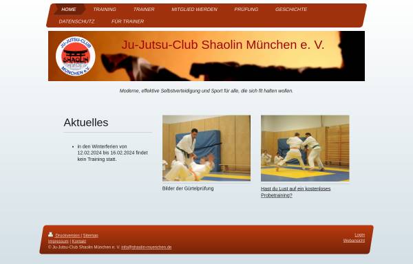 Vorschau von www.shaolin-muenchen.de, JJ-Club Shaolin München e.V.