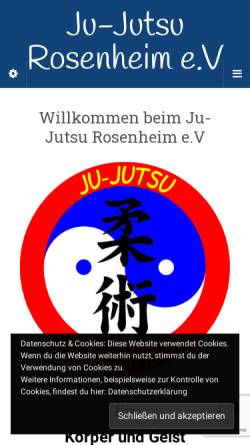 Vorschau der mobilen Webseite www.jjr.de, Ju-Jutsu Rosenheim e.V.