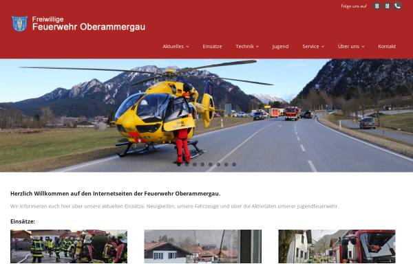 Vorschau von www.ffw-oberammergau.de, Freiwillige Feuerwehr Oberammergau