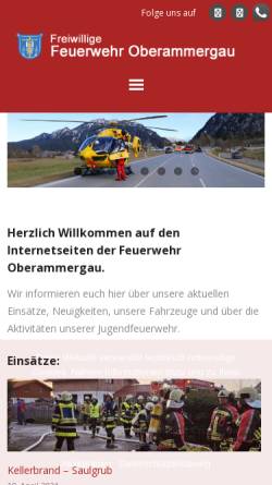 Vorschau der mobilen Webseite www.ffw-oberammergau.de, Freiwillige Feuerwehr Oberammergau