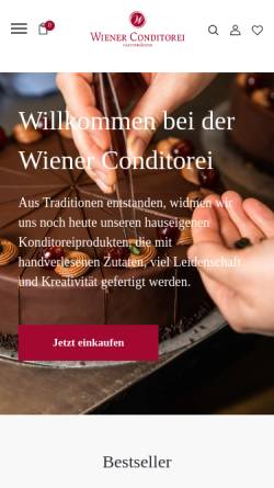 Vorschau der mobilen Webseite wiener-conditorei.de, Wiener Café am Hagenplatz