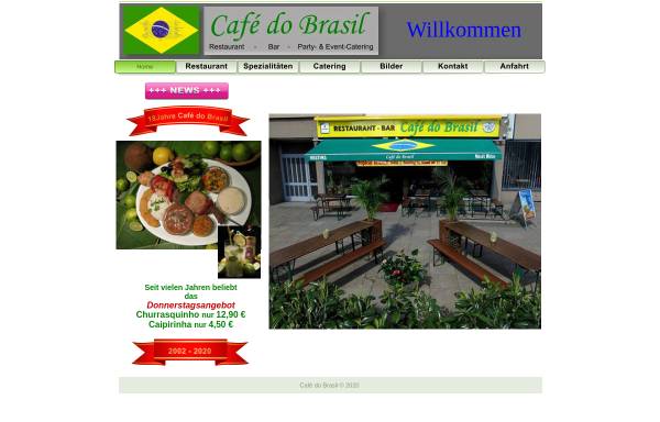 Vorschau von www.cafe-do-brasil.de, Restaurant Cafe do Brasil