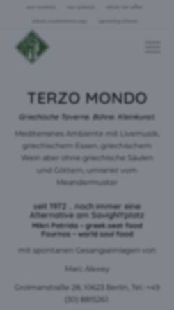 Vorschau der mobilen Webseite www.terzomondo.de, Terzo Mondo