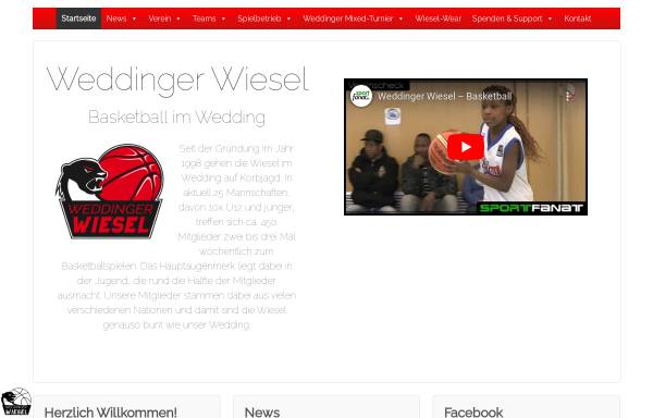 Vorschau von www.weddinger-wiesel.de, Weddinger Wiesel e.V. Berliner Basketballverein 1998