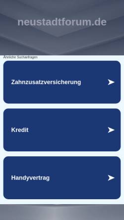 Vorschau der mobilen Webseite www.neustadtforum.de, Neustadtforum