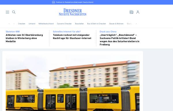 Vorschau von www.dnn.de, Dresdner Neueste Nachrichten