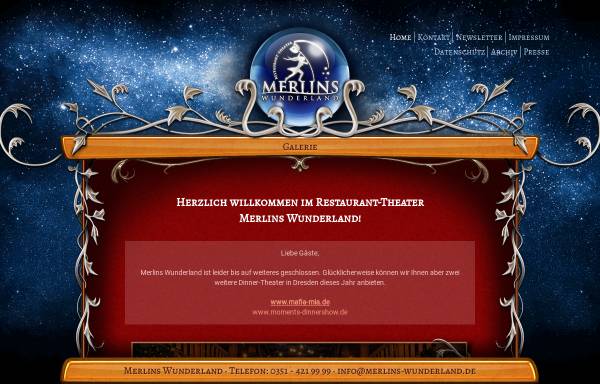 Vorschau von www.merlins-wunderland.de, Merlins Wunderland
