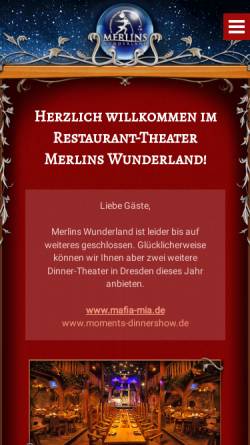 Vorschau der mobilen Webseite www.merlins-wunderland.de, Merlins Wunderland