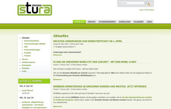 Vorschau von www.stura.tu-dresden.de, Studentenrat der TU