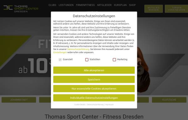 Vorschau von www.tsc-dresden.de, TSC Thomas Sport Center