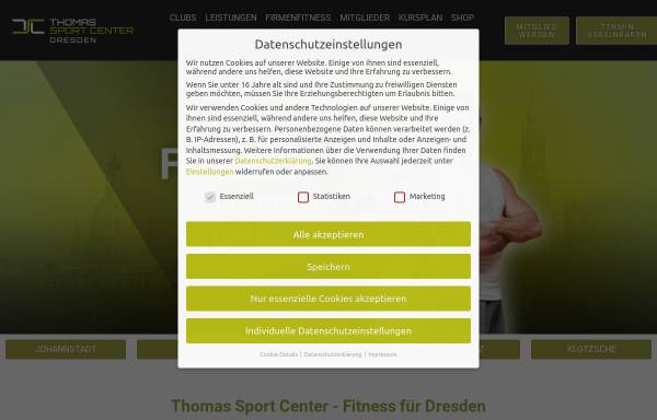 Vorschau von www.tsc-dresden.de, TSC Thomas Sport Center