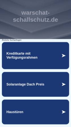 Vorschau der mobilen Webseite www.warschat-schallschutz.de, Dr. Warschat Schallschutz GmbH