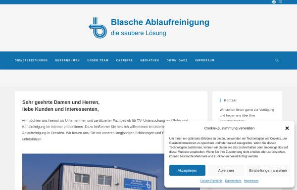Vorschau von www.blasche-dresden.de, Ablaufreinigung Christian Blasche